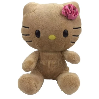 Hello Kitty Build-A-Bear Smallfry Plush 6.5" Sunkissed Tan Pink Rose 2012 Sanrio - Image 1 of 4