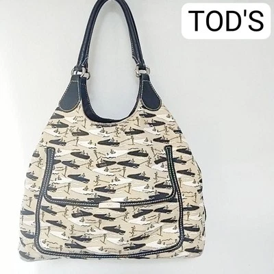 Современная кремовая и многоцветная холщовая сумка-тоут для лодок водных лыж с принтом - Изображение 1 из 4