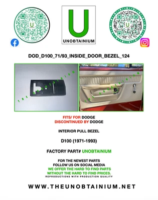 BISEL DE PUERTA INTERIOR PARA DODGE D100 Foto 1 de 4