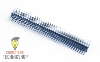 CHRISTIAN'S TECHNIK SHOP Barra de pasadores 90° ángulo rejilla medida 2,54 mm 3x40 pines 3 filas acortable 120 polos