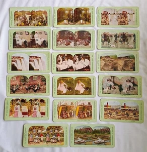 Vintage Stereoview Karten Lot The Atlas View Company Stereographs Antik - Bild 1 von 6