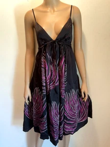 Antik Batik Trapeze Swing Full Sweep Silk Dress Small - Picture 1 of 11
