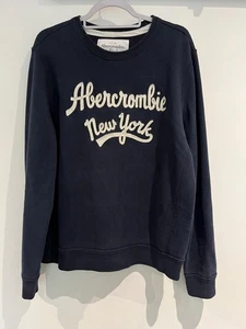 ABERCROMBIE & FITCH Pullover blau Rundhals Größe L Herrenpullover - Bild 1 von 12