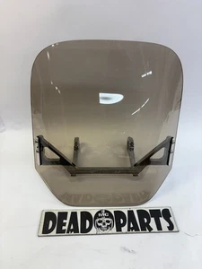 Harley chrome WindVest smoke handlebar windshield windscreen 1.25" - Imagen 1 de 5