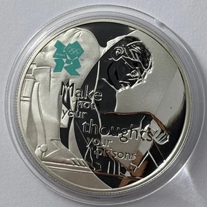 2009 Make Not Your Thoughts Your Prisons 0.925 Silver Proof Five Pounds £5 coin - Picture 1 of 4