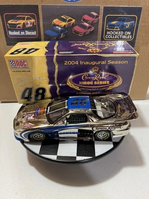 RARE* Jimmie Johnson #48 Crown Royal CHROME IROC 2004 1/24 NASCAR Diecast - Image 1 of 4