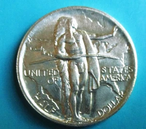 1926-S OREGON TRAIL CLASSIC COMMEMORATIVE SILVER HALF DOLLAR. BETTER GRADE. - Picture 1 of 2