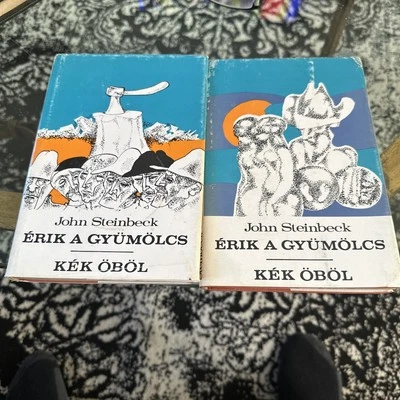 John Steinbeck, Erik A Gyumolcs, Kek Obol, Two Volumes 1976 Hungarian Foto 1 de 4