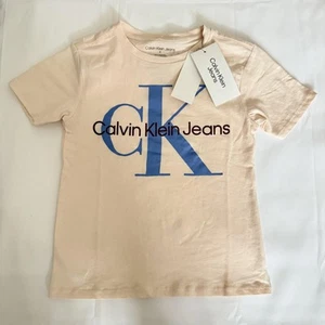 Calvin Klein Jeans Kids Logo 100% Cotton Classic Crewneck T-Shirt  4T  New - Picture 1 of 4