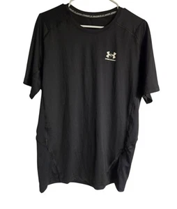 NWT Under Armour Heatgear T Shirt Men XXL 2XL Compression Black 136158-001 - Picture 1 of 4