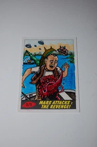 Impaled Man Artist Proof Sketch Card-Topps Mars Attacks-Matt Steffens 1/1 - Picture 1 of 2