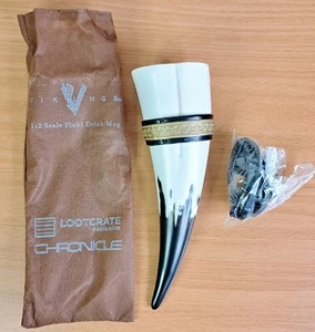 Vikings 1:2 Scale Floki Drink Mug - Lootcrate Exclusive - Plastic Horn Cup 2013 - Picture 1 of 6