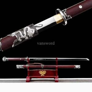 Chinese Tang Dynasty Dao 唐刀 9260 Spring Steel RealSword Mirror Blade for Display - Picture 1 of 10
