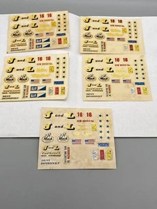 1/25 MPC Mack DM800 W/ Gravel Trailer Decals 5 Sets Uncut Old Issue Top Coat 1st - Picture 1 of 9