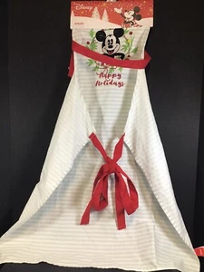Delantal de cocina para hornear Mickey Mouse Navidad Felices Fiestas de los Parques Disney - Imagen 1 de 4