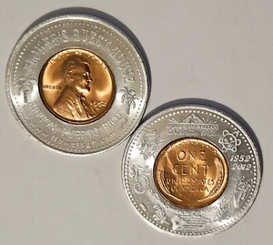RINCON Airbnb 1952 WHEAT PUERTO RICO Encased Cent Lucky Penny coin ficha token - Picture 1 of 2