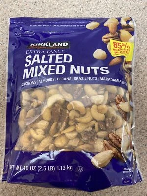 Kirkland Signature nueces mixtas saladas extra elegantes, 2,5 libras - ENVÍO GRATUITO Foto 1 de 4