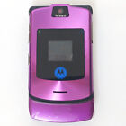 MOTOROLA V3i Razr Purple GSM UNLOCKED QUADBAND CAMERA,FLIP,Bluth WORLD CELLPHONE