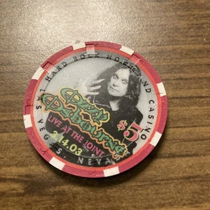 $5 hard rock  ozzy osbourne obsolete las vegas nevada  casino chip - Picture 1 of 3