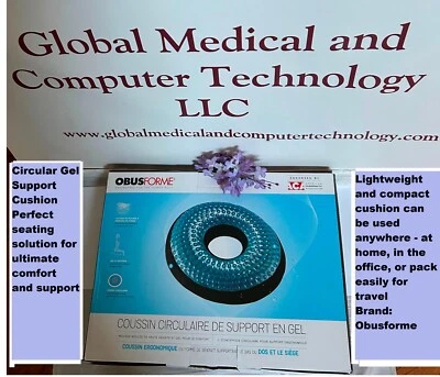 Cojín de asiento de gel circular excelente soporte firme para coxis ObusForme Foto 1 de 4