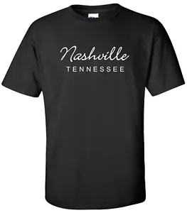 Nashville Tennessee T-Shirt Country Music Musician Gift Tees Short Sleeve Shirt - Picture 1 of 11