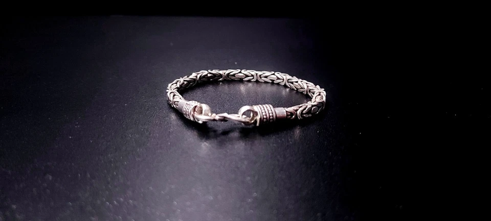bracciale snake unisex argento 925 indian 21 cm 100%homemade  - Immagine 1 di 1