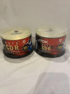 TDK CD-R Computer CDS 40x 700mb 80 Min NEW 50 & 48 Pack - Picture 1 of 4