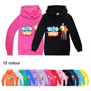 Vlad Niki Kids Boys 100% Cotton Hoodie Youtuber Sweatshirt Hooded Pullover - Picture 1 of 20