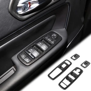 Window Switch Button Panel Frame Trim cover for Grand Cherokee 2011+Carbon Fiber - Foto 1 di 10