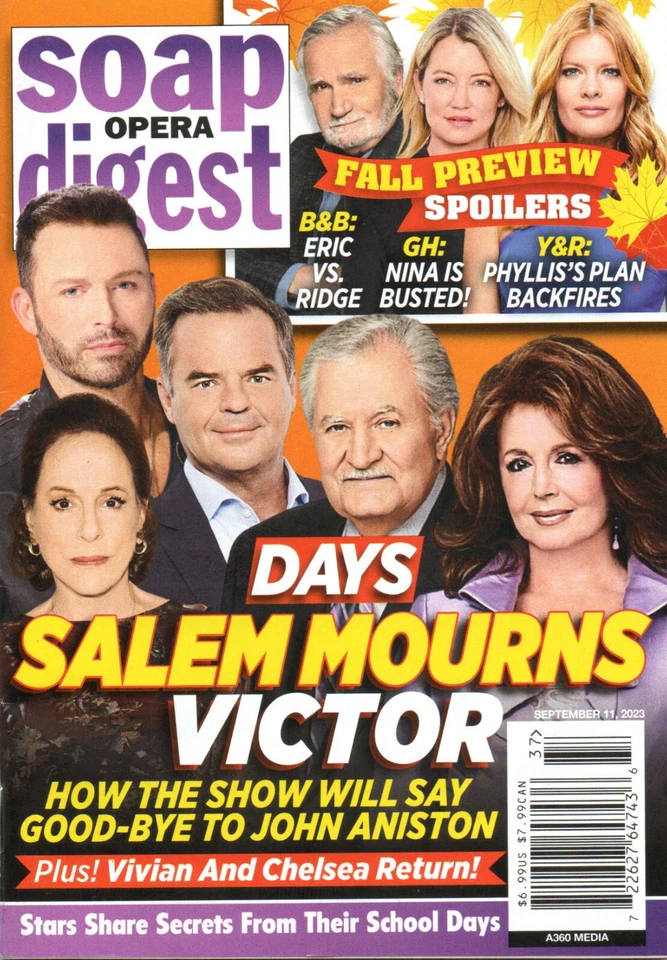 SOAP OPERA DIGEST September 11 2023 John Aniston Suzanne Rogers Thaao Penghlis - Image 1 of 4