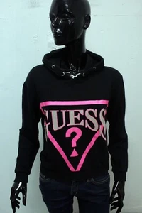 Guess Felpa Donna Taglia L Sweatshirt Maglietta Nera Maglia Logo Pullover - Imagen 1 de 12