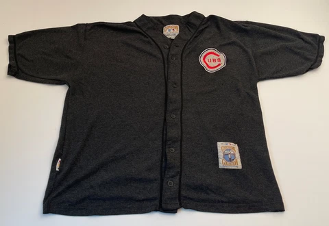 Ernie Banks Mirage Cooperstown Collection Chicago Cubs Baseball Jersey size XL Cover