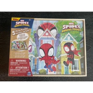 Disney Marvel Spidey & His Amazing Friends: 5 Wood Puzzles with Wood Box Sealed! - Picture 1 of 10