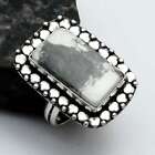 Howlite Gemstone Ethnic Handmade Gift For Her Ring Jewelry US Size-9 AR 34222