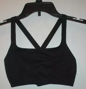 Reggiseno sportivo bambina tutto in movimento poliestere-spandex riciclato nero taglia large 10/12 - Foto 1 di 3