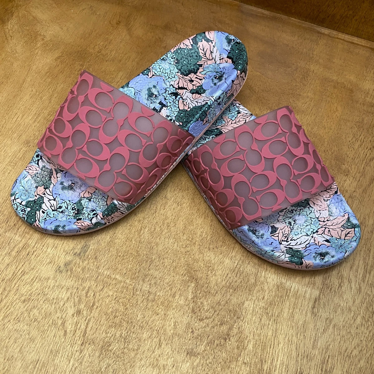 ぱーる COACH フラワープリント サンダル ぱーる COACH フラワープリント サンダル Coach Womens Flip