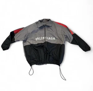 Balenciaga Logo Windbreaker Oversized Jacket Size 48 or Medium - Picture 1 of 7