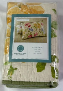 Martha Stewart Dorset Flowers Standard Sham (1) Quilted Floral Retired Pattern - Picture 1 of 7