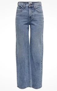 Only hope wide high waisted jeans light blue denim size W29 L32 New With Tags - Picture 1 of 7