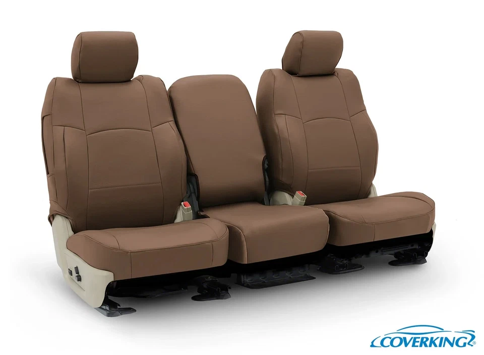 Coverking CSCRH4FD840 Brown Rear Seat Cover Set Rhinohide for Ford F150 2011 12 - Imagem 1 de 4
