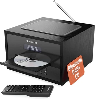 CD-Player Radio DAB+/FM, Bluetooth, USB/AUX-In, Alarm, Oakcastle DAB400, WIE NEU - Bild 1 von 4