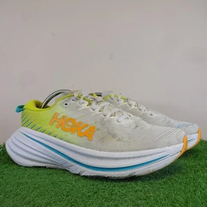 Hoka One One Turnschuhe Größe 9 Herren Bondi X weiß grün Laufschuhe niedrig - Bild 1 von 12