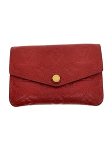 LOUIS VUITTON Monogram Pochette Cles Empreinte Coin Purse Wallet Red w/Box - Picture 1 of 5