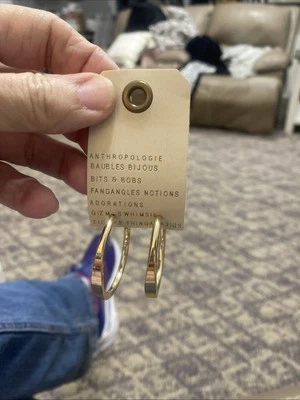 Pendientes de aro para mujer Anthropologie enchapados en oro de 14k Foto 1 de 4