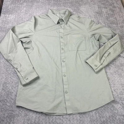 Lululemon Commission Long-Sleeve Shirt Light Green Mens Size Medium - Изображение 1 из 4