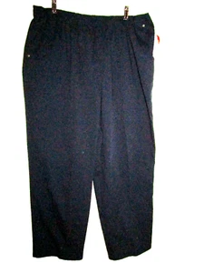 NWT $34, STUDIO WORKS, Women's Size 20W Short, Navy Blue Pull On Pants, Pockets - Picture 1 of 13
