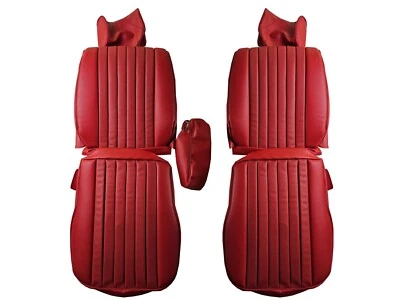 Se adapta a: fundas de asiento de vinilo rojo Mercedes Benz R107 1972-80 450SL Foto 1 de 3