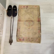 Handknotted oushak muted area rug,vintage turkish rug