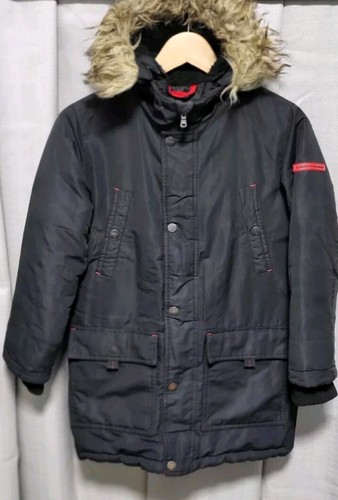 MICHAEL KORS donna snorkle parka cappotto giacca nero taglia 8