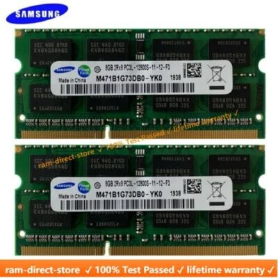 SAMSUNG 8GB DDR3L 1600MHz 204-Pin Sodimm memory LAPTOP RAM PC3L-12800 LOT DDR3L - Image 1 of 4